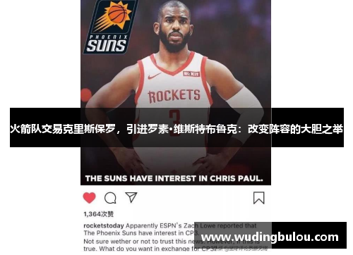 火箭队交易克里斯保罗，引进罗素·维斯特布鲁克：改变阵容的大胆之举